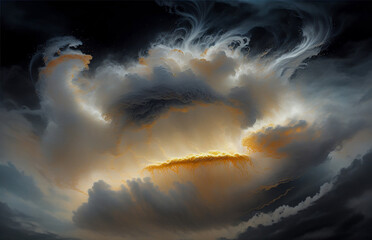 Wall Mural - celestial surface abstraction clouds sky lightning