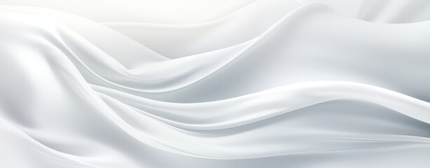 Wall Mural - White background with curves and waves, in the style of translucent overlapping, flowing fabrics, UHD, soft tonal shifts abstract white background