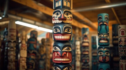 Native Carved Sculptures Sold in Tourist Towns During Alaska Cruise Stops of Ketchikan, Juneau & Sk