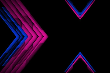 Aufkleber - Luxury geometric blue and pink lines shapes on a white background