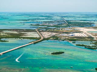 Canvas Print - Miami Florida aerial views.