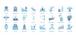 Death icons set. Set of editable stroke icons.Vector set of Death