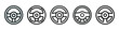 © dariachekman - Steering wheel icon set. Car logo templates in flat style isolated. Vector illustration
