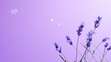  A Close Up Of A Bunch Of Flowers On A Purple And Purple Background With Bubbles Of Water In The Air.