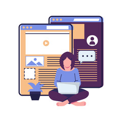 Poster - freelancer conducts site analytics and makes a creative design project by developing a concept