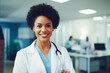 © jfStock - Smiling Afro American Woman Doctor in Hospital