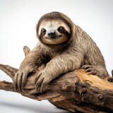 Fototapeta  - a sloth on a loga sloth on a log
