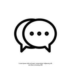 Poster - speech bubble outline icon pixel perfect for website or mobile app