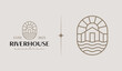 River House Logo Template. Universal creative premium symbol. Vector illustration. Creative Minimal design template. Symbol for Corporate Business Identity