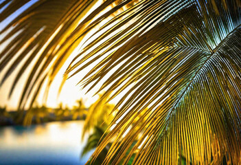 Wall Mural - palm leaf 