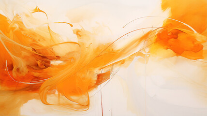 Wall Mural - abstract orange shapes color background