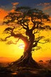 tree sunset background stunning branches environment sunshine light euler ancestral young avatar oak