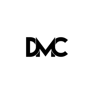 dmc typography letter monogram logo design