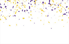 Celebration Banner With  Confetti Gold Purple