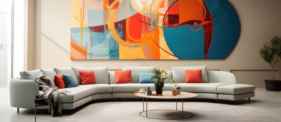 Poster - Incorporating abstract elements with a vintage touch, the design expertly blends textured retro patterns and creative geometric lines, creating a concept inspired by both technology and fashion