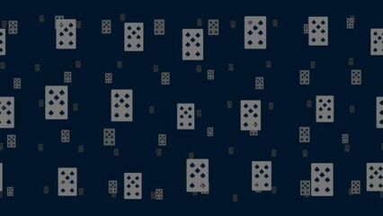 Poster - seven of spades playing cards float horizontally from left to right. parallax fly effect. floating s