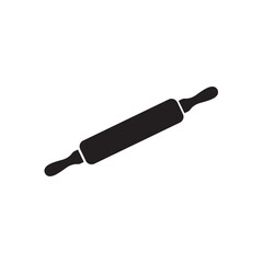 Rolling pin flat icon vector illustration isolated on white background. Bakeware symbol