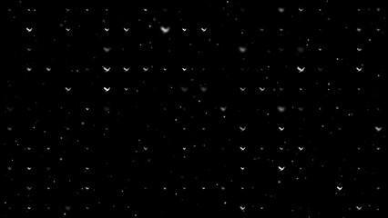 Poster - Template animation of evenly spaced eagle symbols of different sizes and opacity. Animation of transparency and size. Seamless looped 4k animation on black background with stars