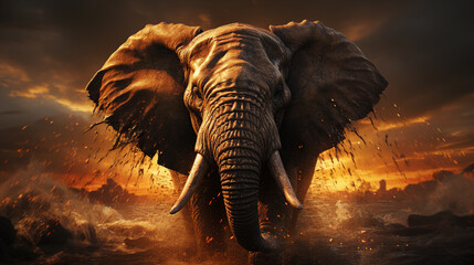 Wall Mural - amazing elephant wallpaper