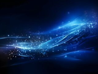 Wall Mural - abstract technology futuristic glowing curved line on dark blue background, abstract flow gradient b