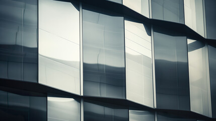 Close-up glass and steel facade modern Architecture exterior