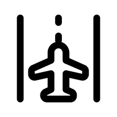 Poster - aviation line icon