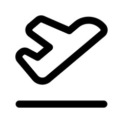 Poster - departures line icon