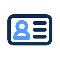 Sticker - id card outline color icon