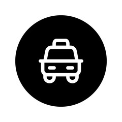 Sticker - taxi line circular icon