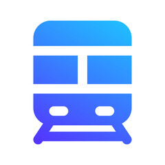 Sticker - train gradient fill icon