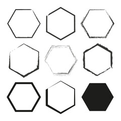 hexagon icon. Vector illustration. EPS 10.