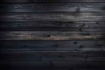  木材の茶色や黒色の壁の板パネルのテクスチャの背景画像。　Wood brown or black wall plank panel texture background image、Generative AI	