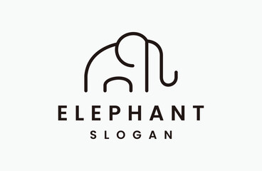 Wall Mural - elephant logo style design inspiration