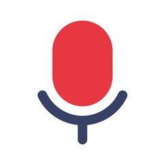 Sticker - mic flat icon