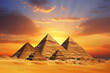 very beautiful view of the pyramids of giza in egypt