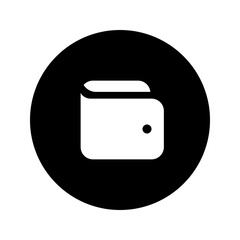 Sticker - wallet glyph circular icon