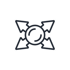 Fototapete - expand icon. vector.Editable stroke.linear style sign for use web design,logo.Symbol illustration.