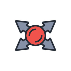 Fototapete - expand icon. vector.Editable stroke.linear style sign for use web design,logo.Symbol illustration.