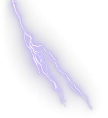 Wall Mural - Lightning electricity spark isolated on transparent backgrounds 3d rendering png