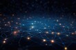© Ifti Digital - Abstract network connection on dark blue background. 3d rendering toned image, Abstract digital background with binary code flowing through a network of interconnected nodes, AI Generated