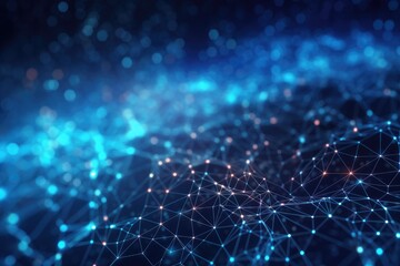 Poster - abstract technology background. network connection structure. big data visualization. 3d rendering, 
