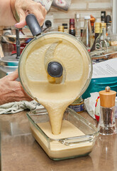 Sticker - Chef Prepares pie for baking in water bath