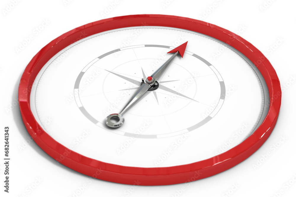 Simple Compass Red Digital png illustration of red compass on transparent background Stock ...