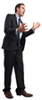 © vectorfusionart - Digital png photo of angry caucasian businessman screaming on transparent background