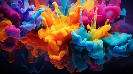 Wall Mural - Photography of vibrant swirling colors and shapes