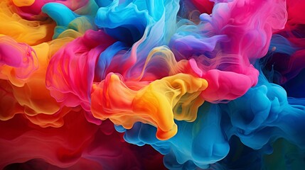 Wall Mural - Photography of vibrant swirling colors and shapes