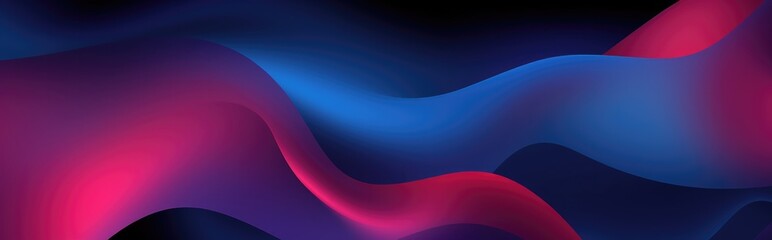 Fototapete - Abstract dark blue and dark purple liquid wavy shapes futuristic banner Modern colorful gradient liquid fluid
