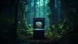 © KWY - a video game console in a forest