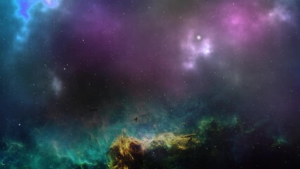 Wall Mural - cloud nebulae in the infinite space 4k.