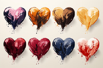 Wall Mural - heart made of splashes